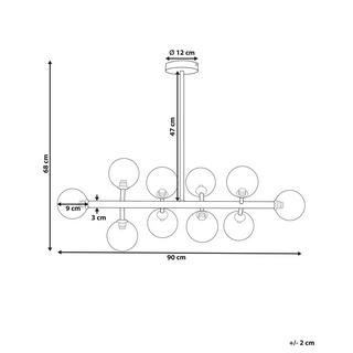 Beliani Hängelampe aus Stahl Glamourös RAMIS  