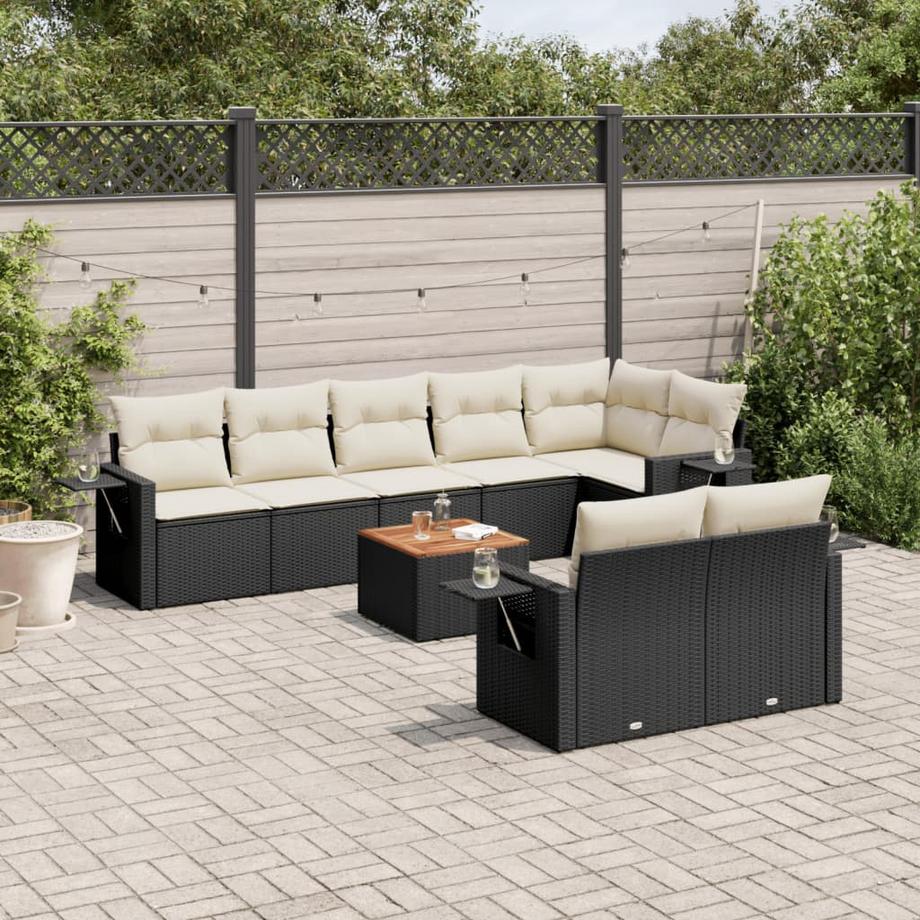 VidaXL set divano da giardino Polirattan  