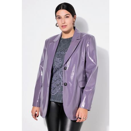 Studio Untold  Blazer dal taglio ampio con effetto pelle verniciata, revers e maniche lunghe 