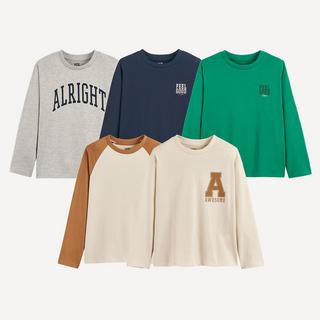 La Redoute Collections  5er-Set bedruckte Langarmshirts 