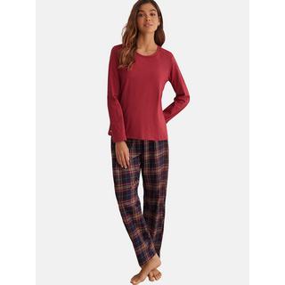 Selmark  Pigiama pantaloni top maniche lunghe PLAID 