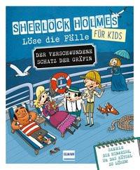 Sherlock für Kids - Löse die Fälle - Der verschwundene Schatz der Gräfin Lebrun, Sandra; Méhée, Loïc (Illustrationen); Neudert, Anja (Übersetzung) Couverture rigide 