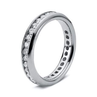 MUAU Schmuck  Mémoire-Ring 750/18K Weissgold Diamant 1.05ct. 