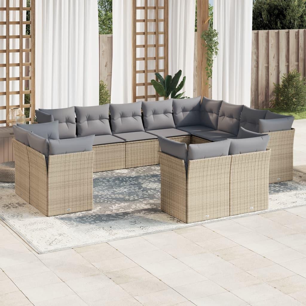 VidaXL set divano da giardino Polirattan  