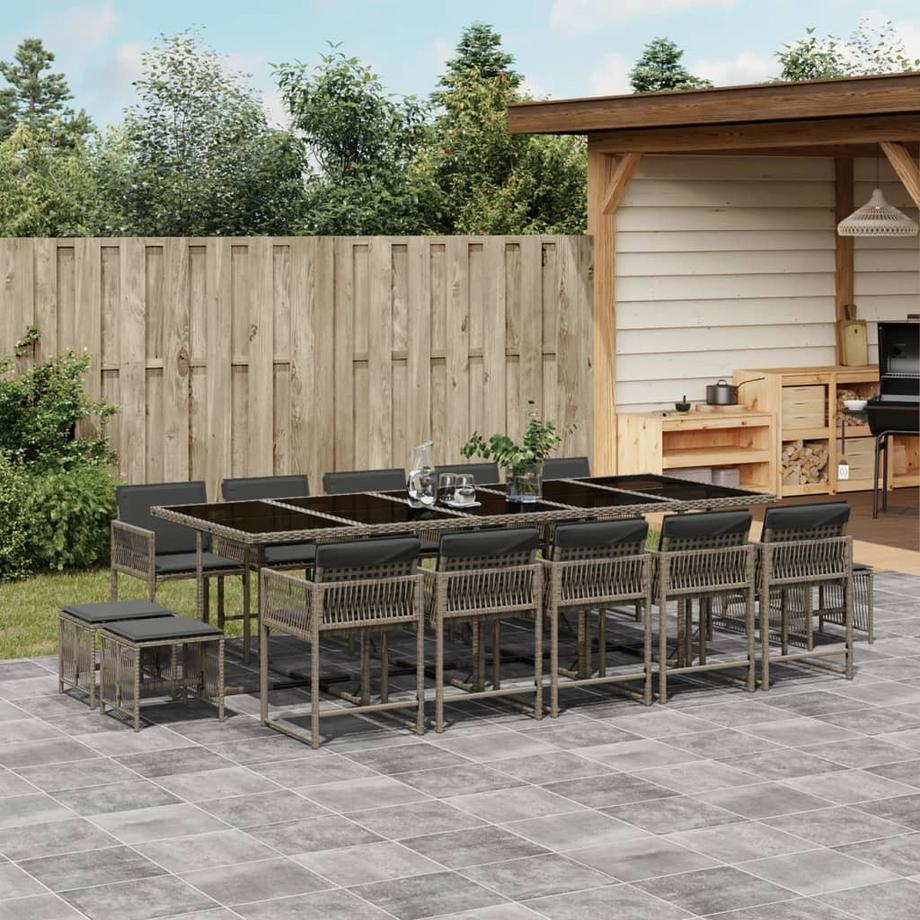 VidaXL set da pranzo da giardino Polirattan  