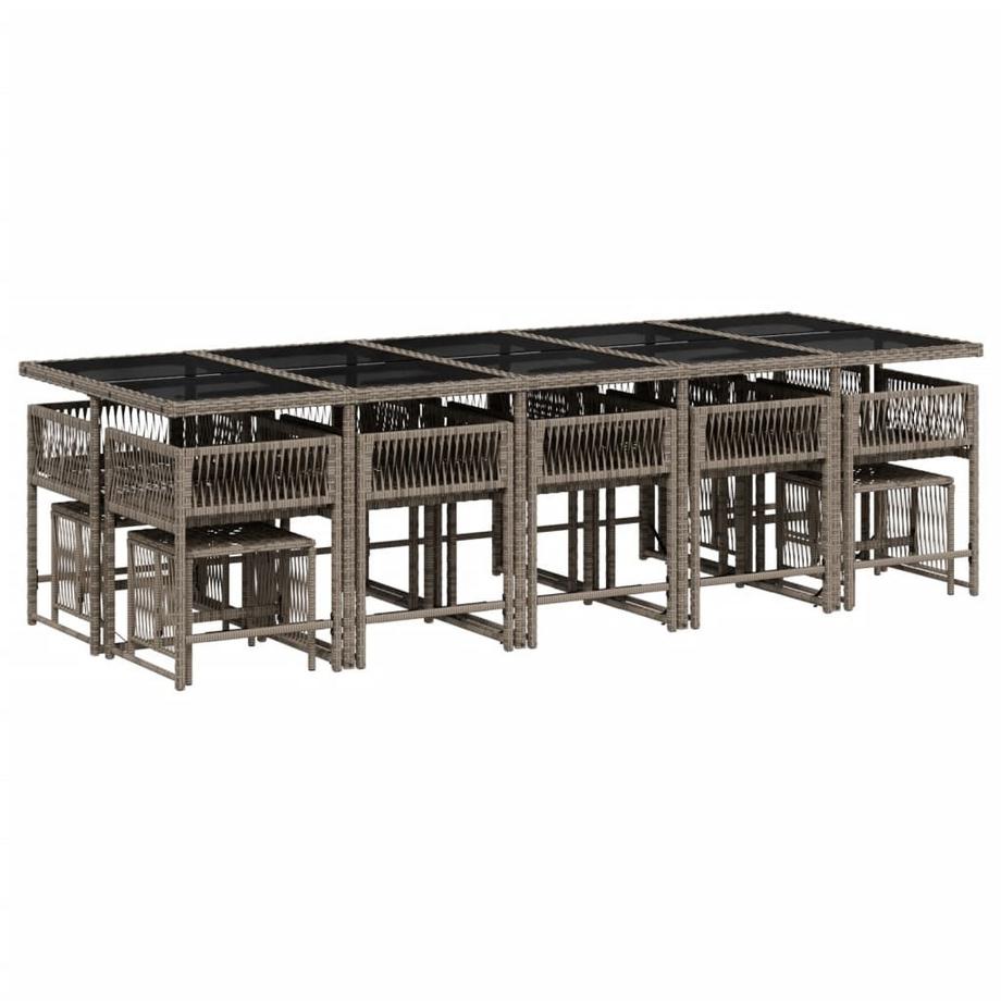 VidaXL set da pranzo da giardino Polirattan  