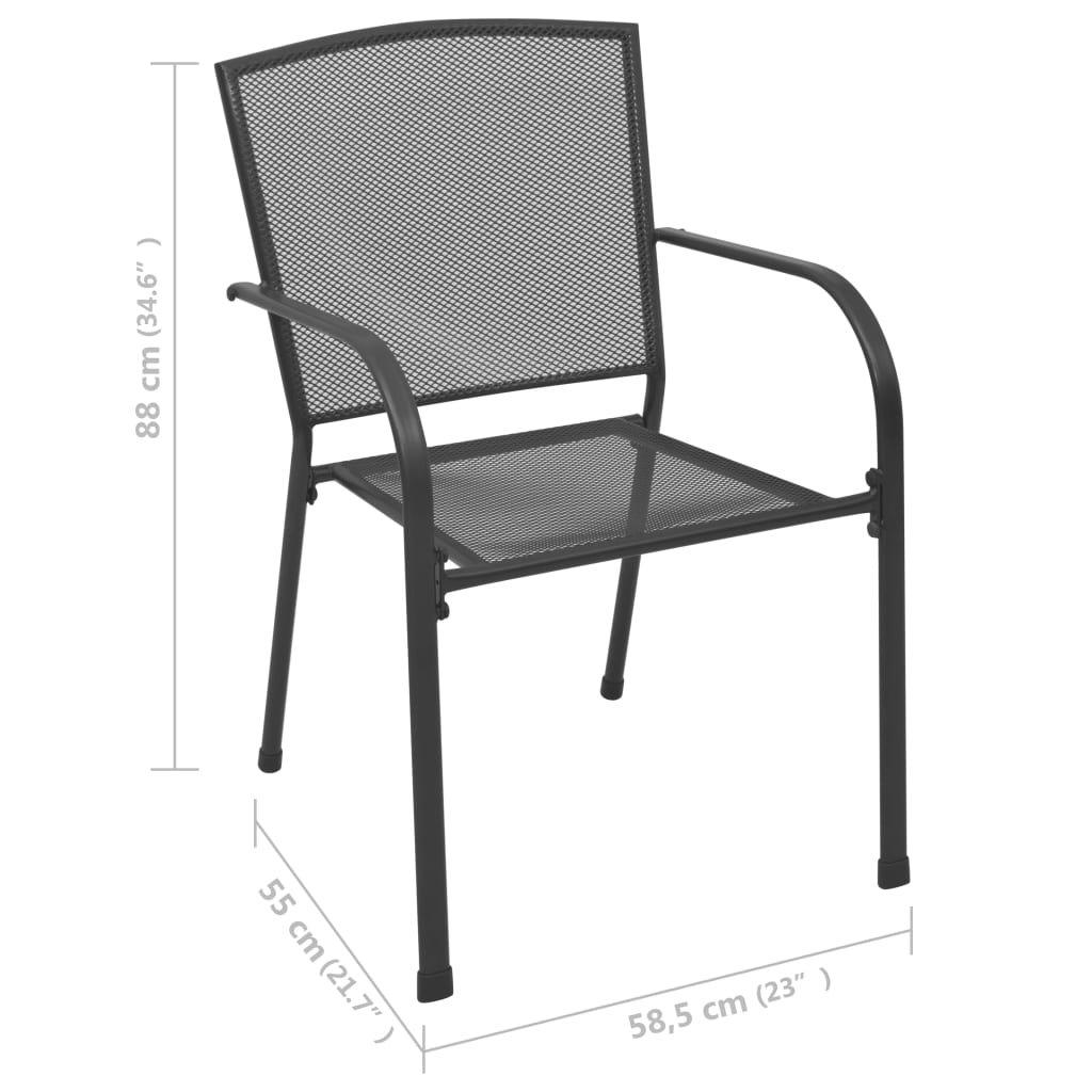 VidaXL Chaise d'extérieur métal  