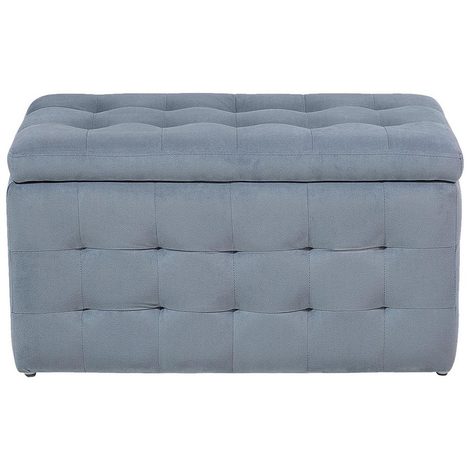 Beliani Ottomane mit Stauraum aus Samtstoff Glamourös MICHIGAN  