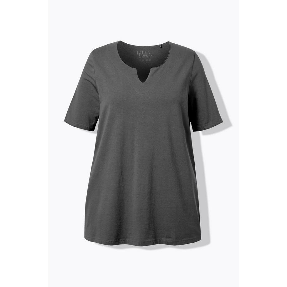 Ulla Popken T-Shirt Coupe A Col Tunique Manches Courtes  