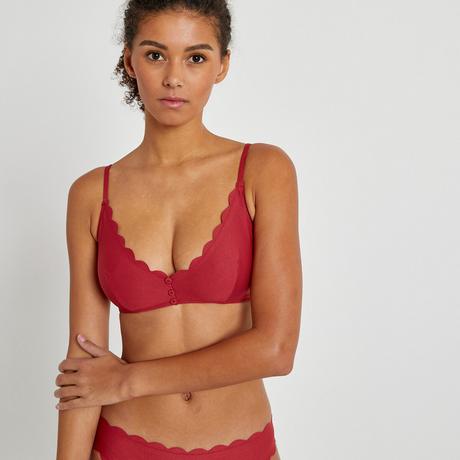 La Redoute Collections Bikini-Oberteil mit Wellenkante  