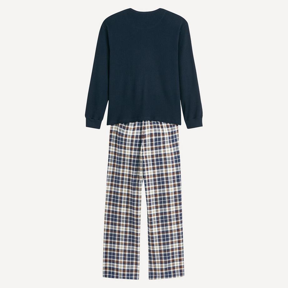 La Redoute Collections  Pyjama mit karierter Flanellhose 