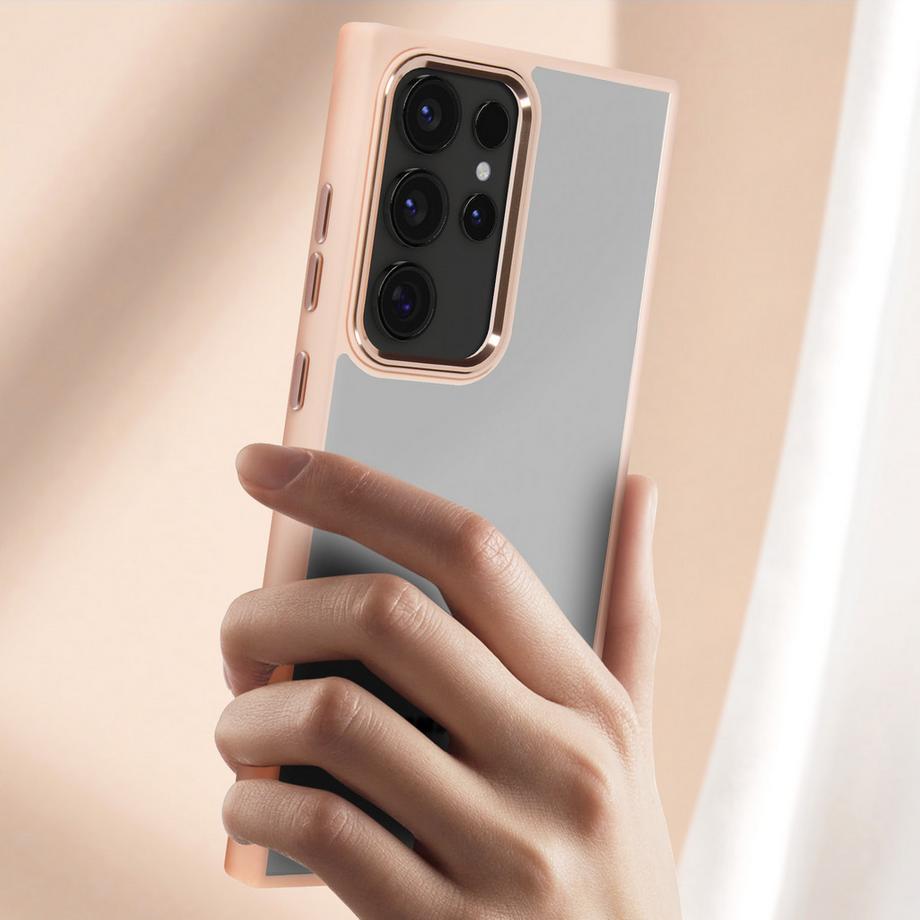 Avizar  Coque Samsung S24 Ultra Rose Translucide 