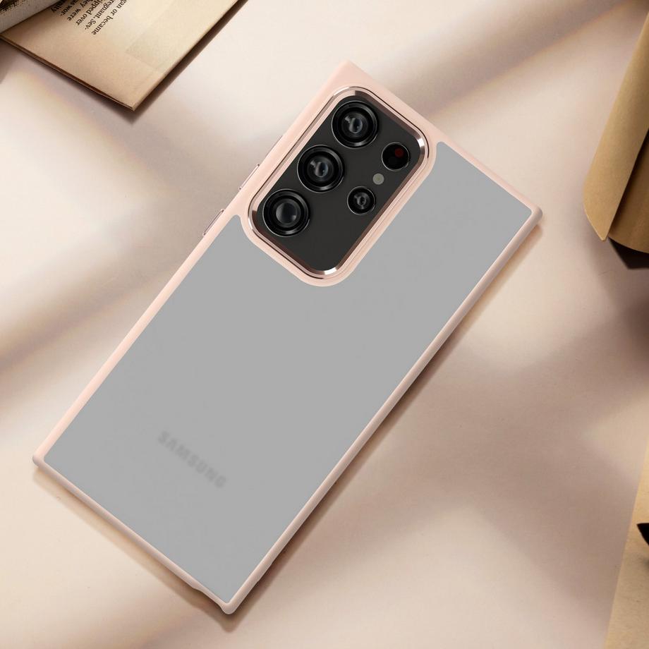 Avizar  Coque Samsung S24 Ultra Rose Translucide 