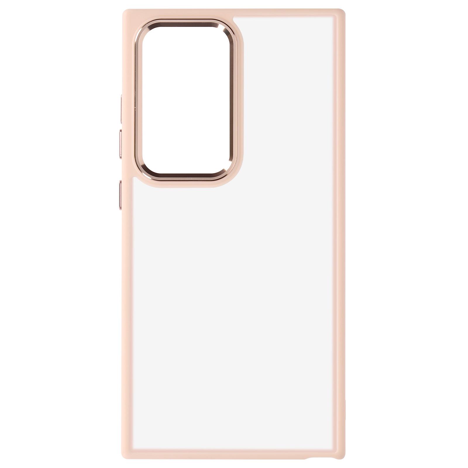 Avizar  Cover Samsung S24 Ultra rosa traslucido 