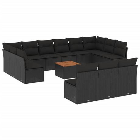 VidaXL set divano da giardino Polirattan  