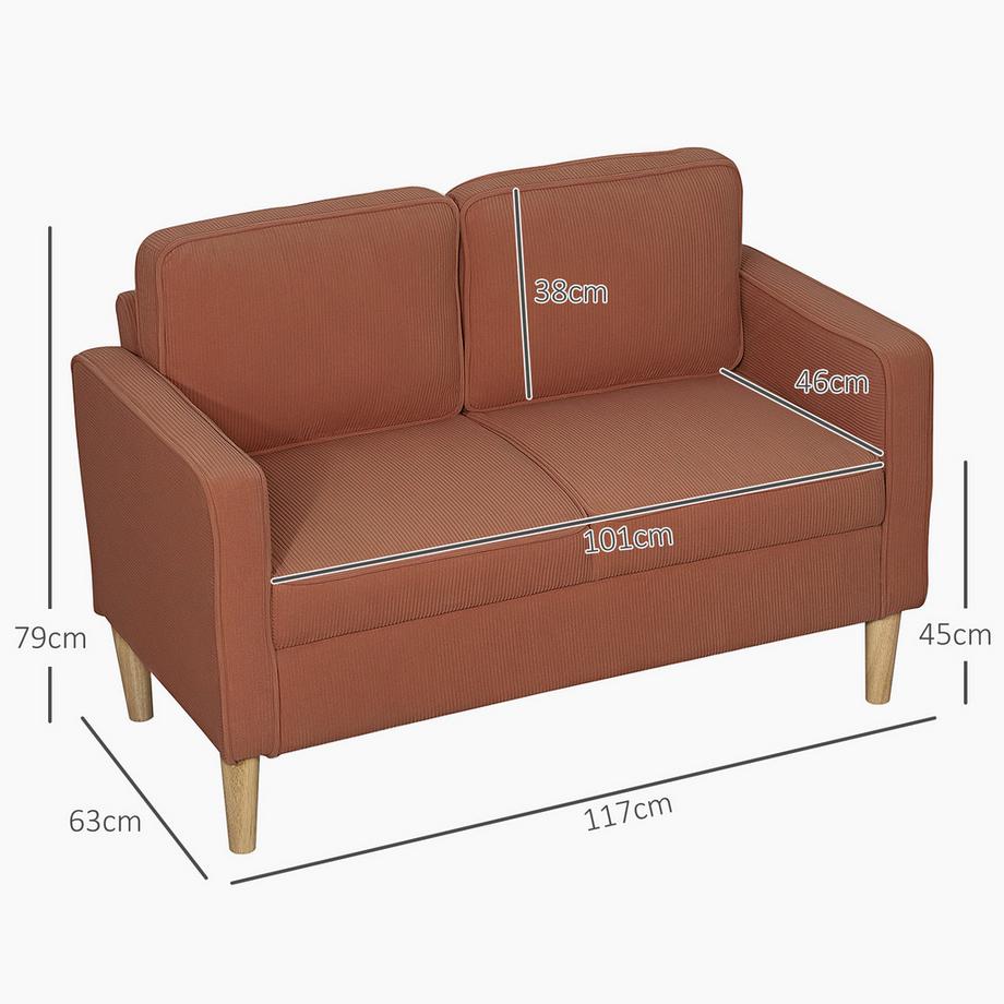 HOMCOM 2 Sitzer Sofa  