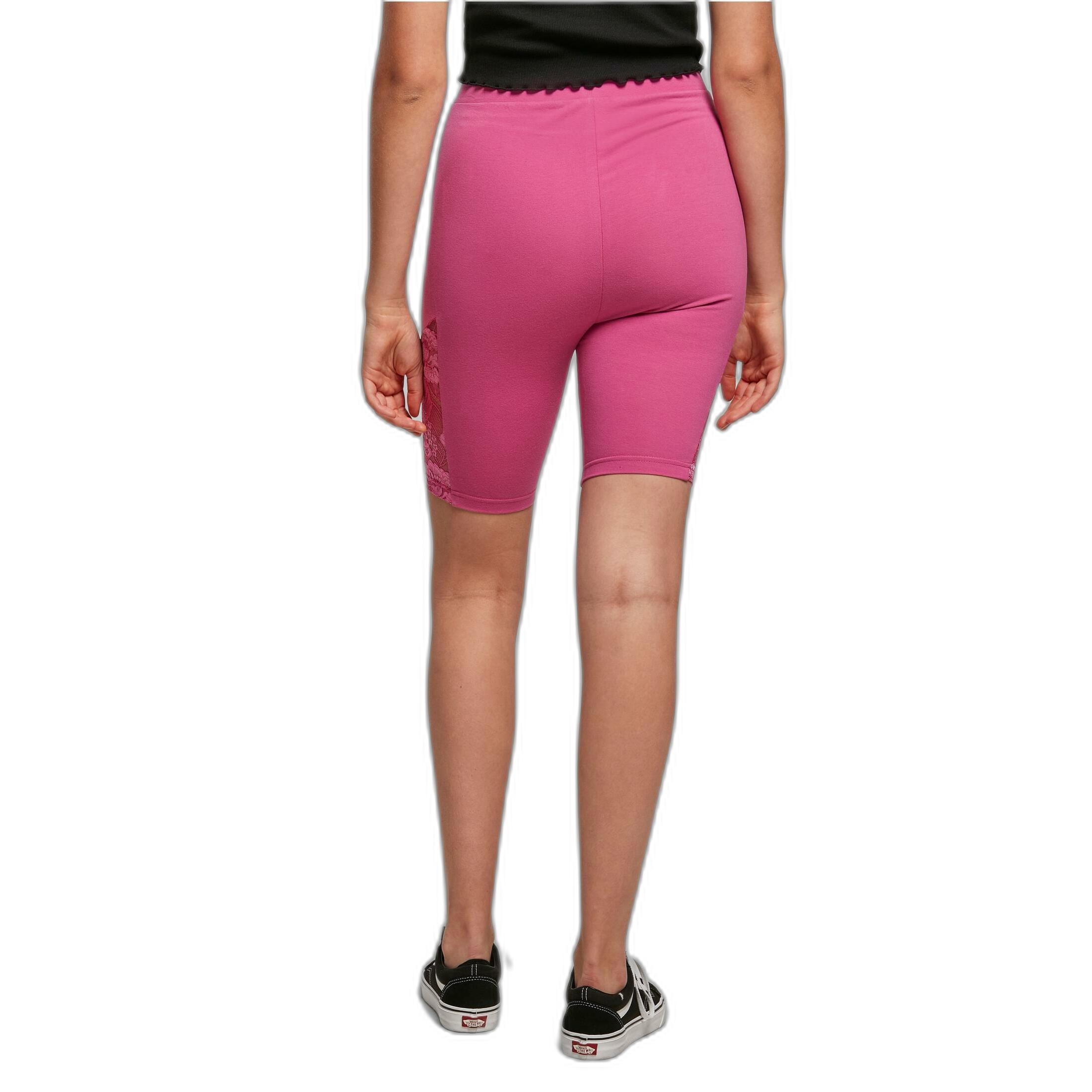 URBAN CLASSICS  hochgeschnittene damen-strumpfhose mit spitzeneinsatz 