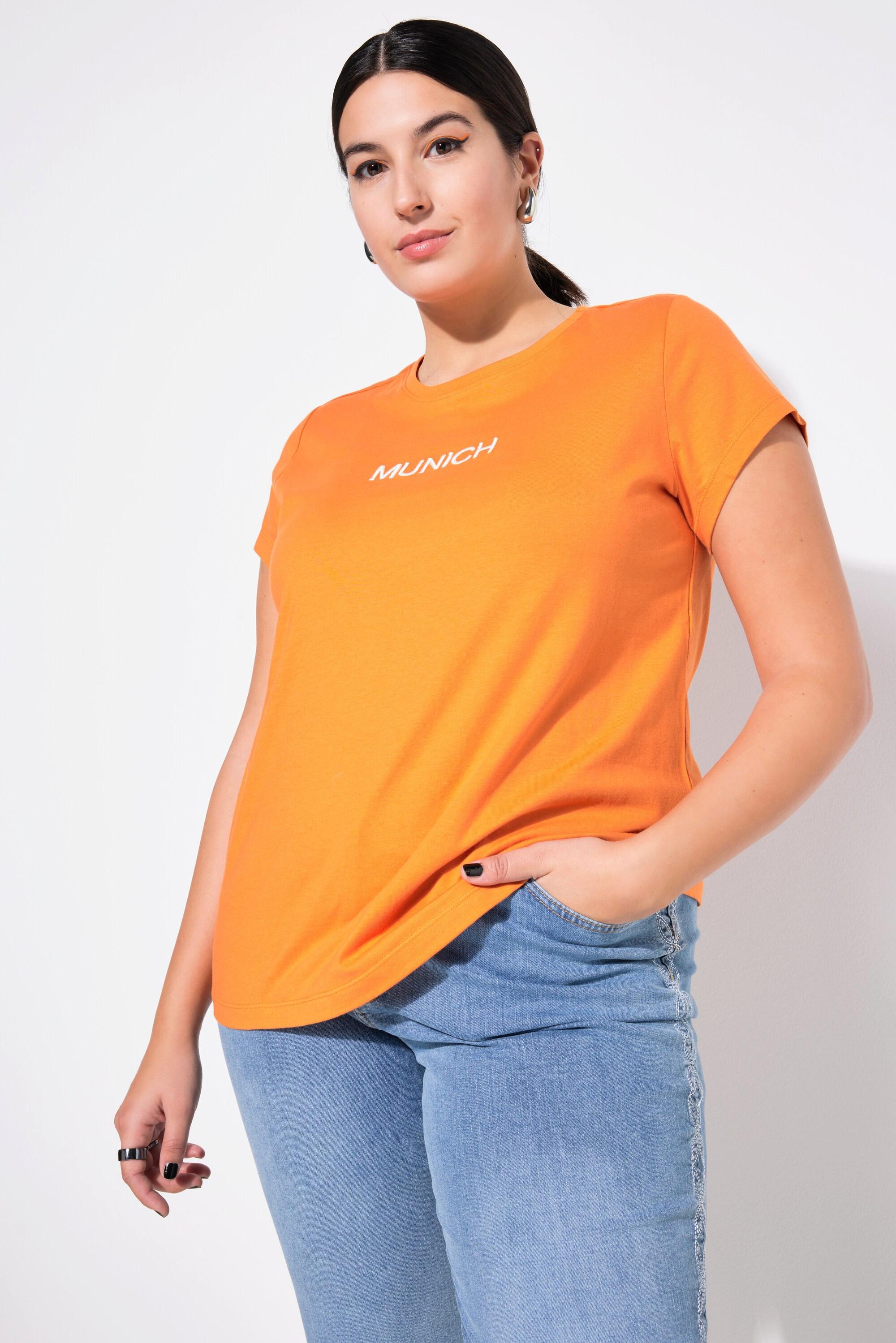 Studio Untold  T-shirt#, Slim Classic, broderie, manches mi-hauteur 