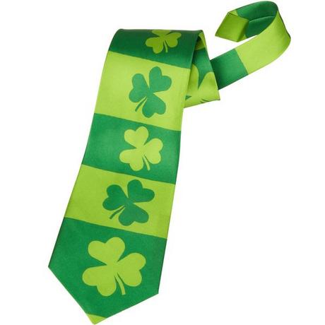 Tectake  St. Patrick’s Day Kleeblatt Krawatte mit Streifen 