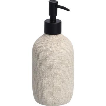Seifenspender Natural beige Polyresin 8x8x21cm