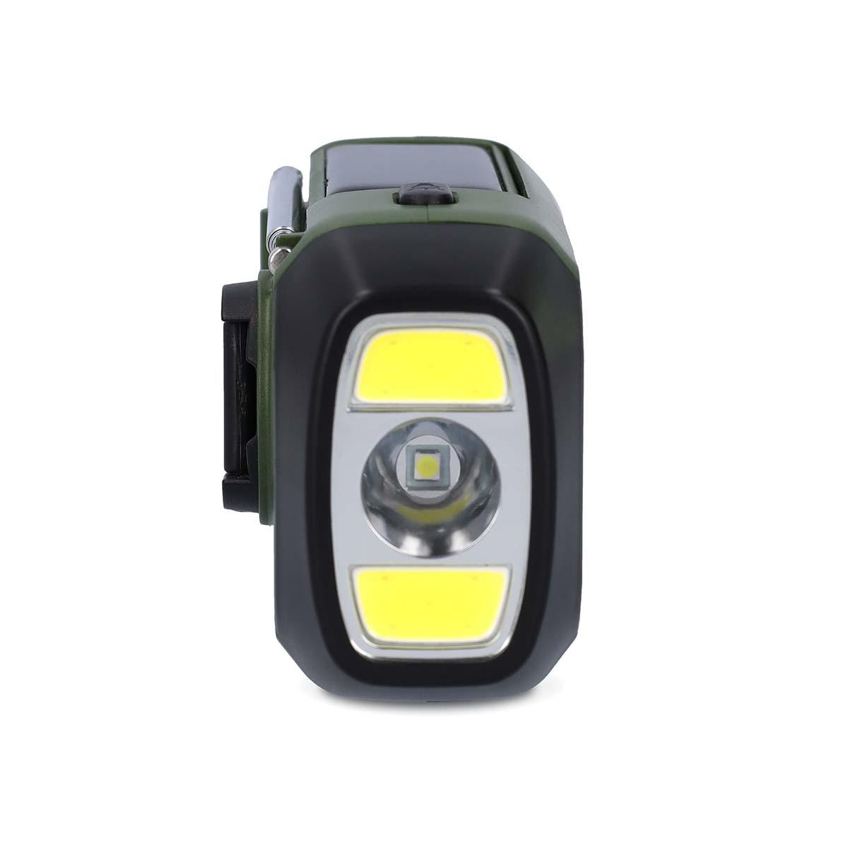 Nedis  Notfallradio | Tragbares Design | DAB+ / FM | Batteriebetriebener / Handel / Solar angetrieben / USB -Strom | Wecker | Grün Schwarz 