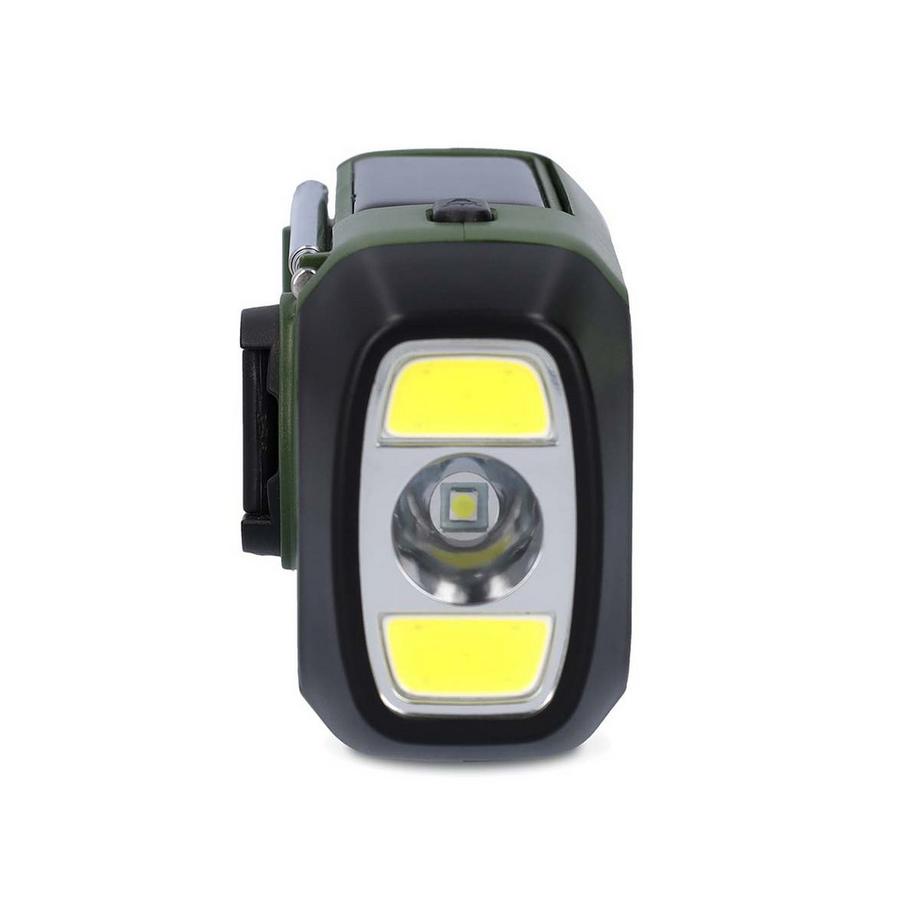 Nedis  Radio d'urgence | Conception portable | DAB + / FM | Alimentation de la batterie / HandVV / Solar Alited / USB | Réveil | Vert noir 