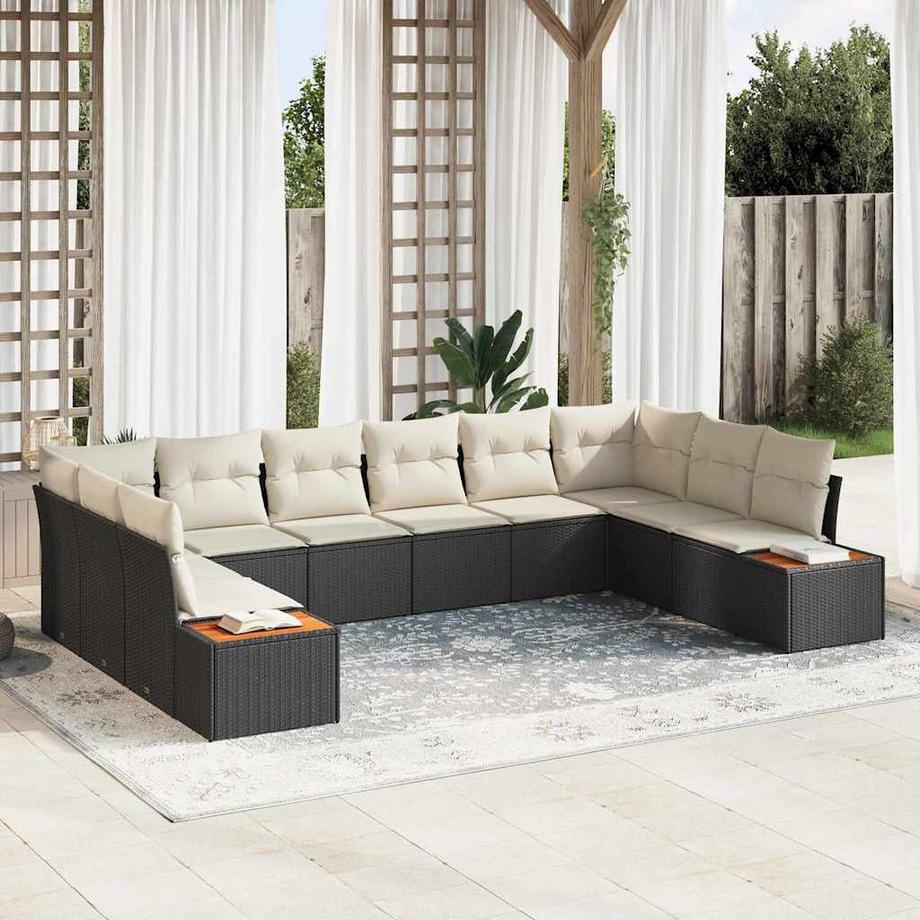 VidaXL Canapé de jardin poly rattan  