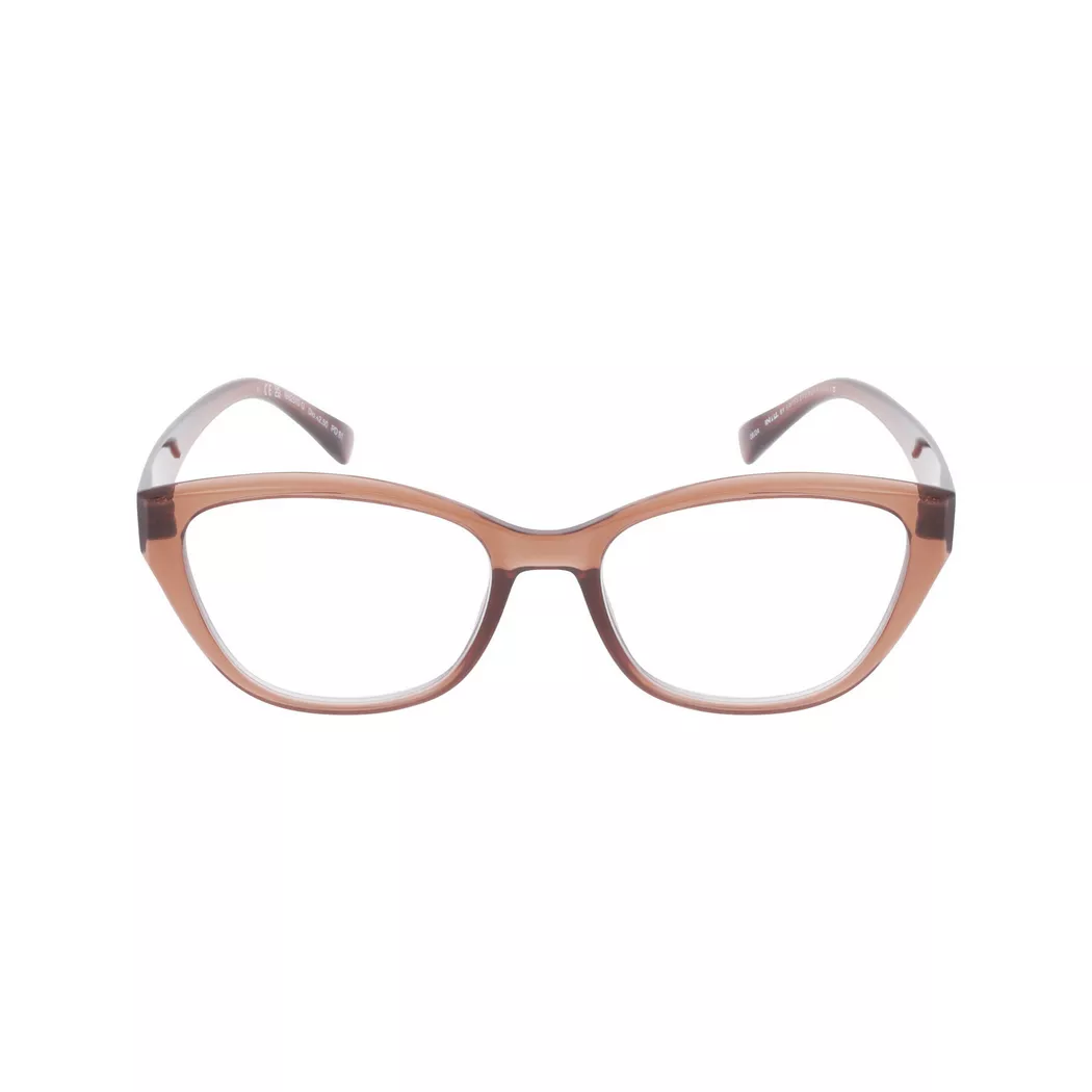 Invu - Lesebrille mit Etui, für Damen, Braun, Größe Onesize