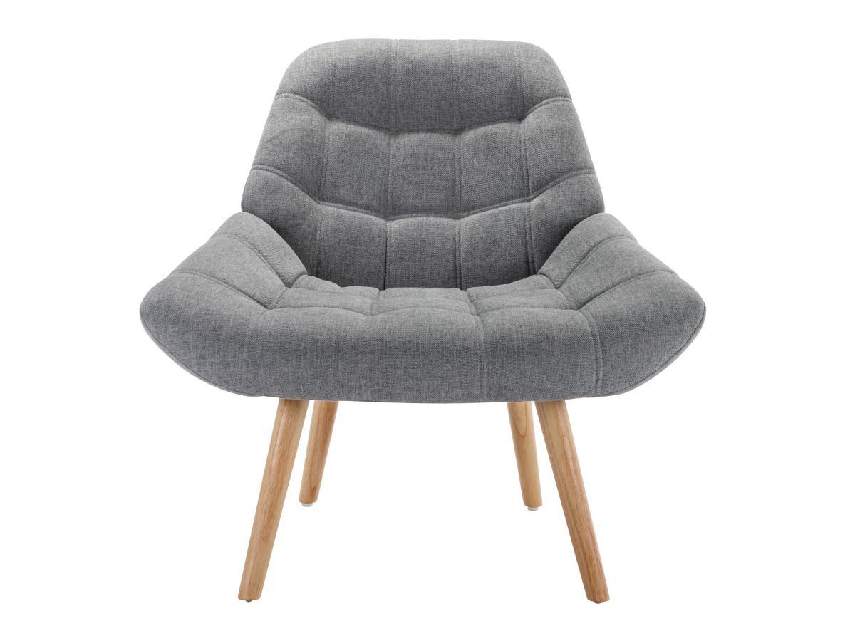 Vente-unique Fauteuil en tissu gris LUOSTO  