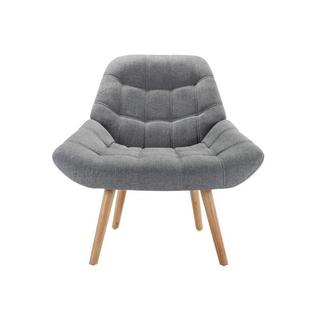 Vente-unique Fauteuil en tissu gris LUOSTO  