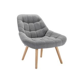 Vente-unique Fauteuil en tissu gris LUOSTO  