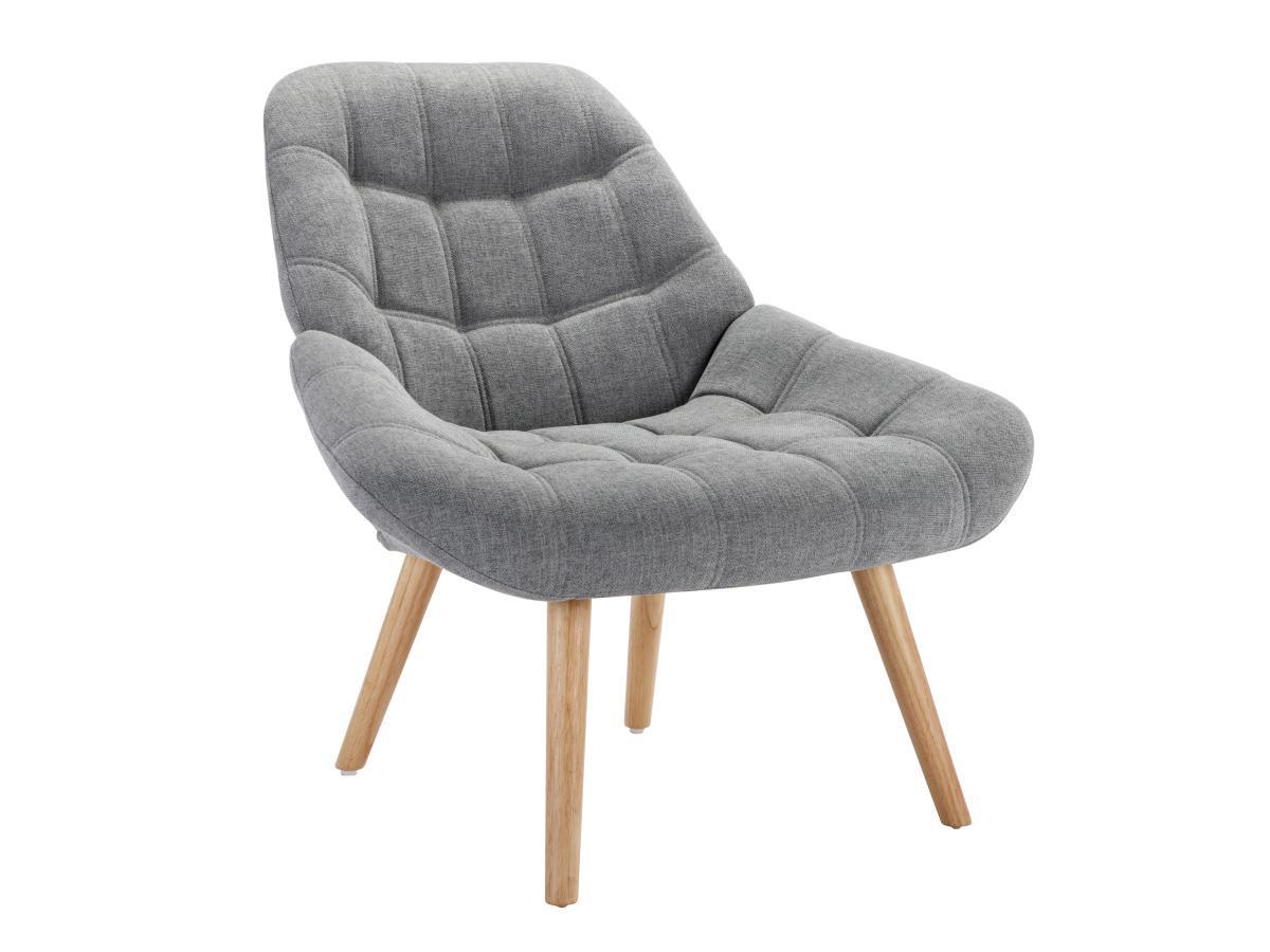 Vente-unique Fauteuil en tissu gris LUOSTO  