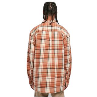 URBAN CLASSICS Leaves Langes Kariertes Oversize Hemd  