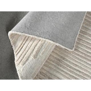 Vente-unique  Tapis en relief 100% laine fait à la main - 200 x 290 cm - 2200g/m2 - Ivoire - SERAPHINA 