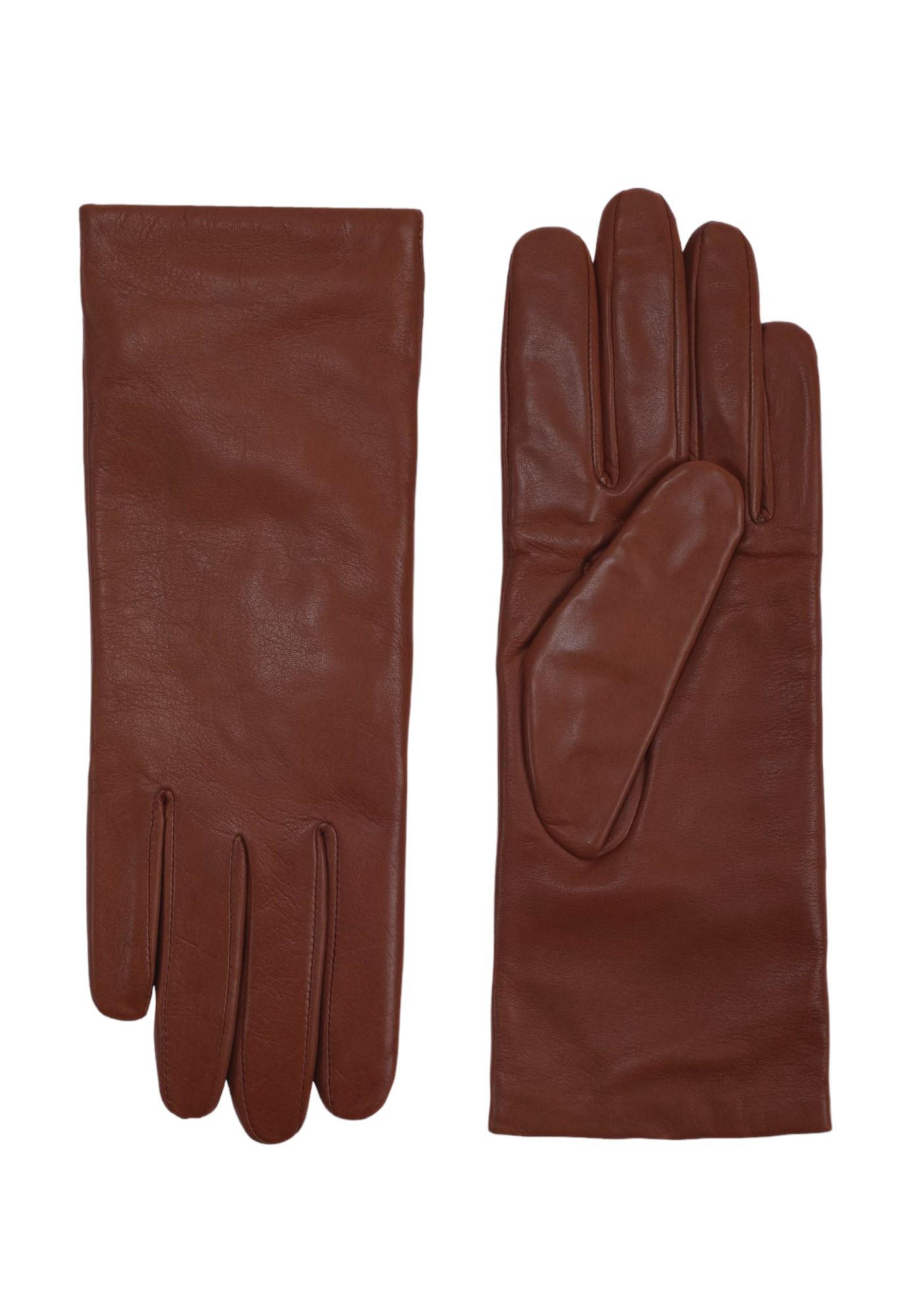 KESSLER  Gants longs élégants "AVA Touch" en cuir d'agneau premium avec fonction tactile et doublure en cachemire 