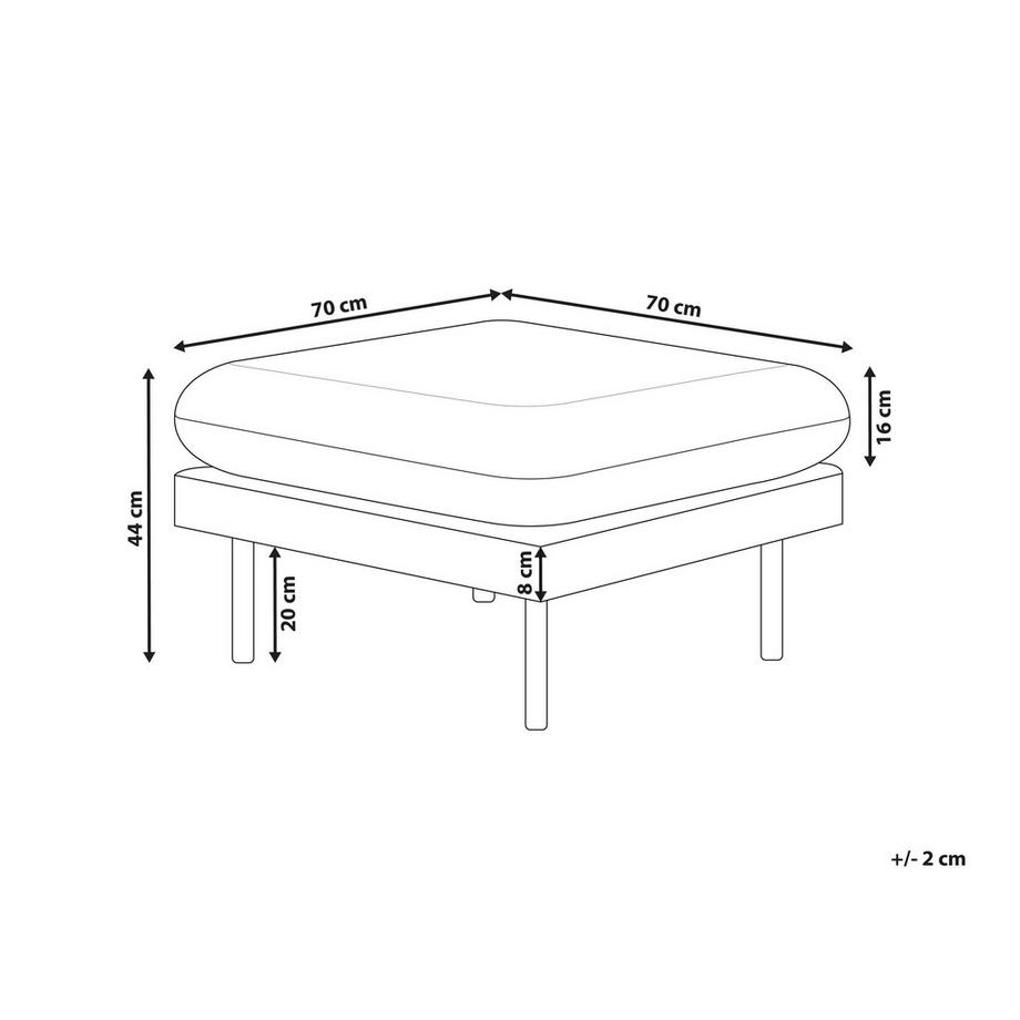 Beliani Ottomana en Velluto Moderno VINTERBRO  
