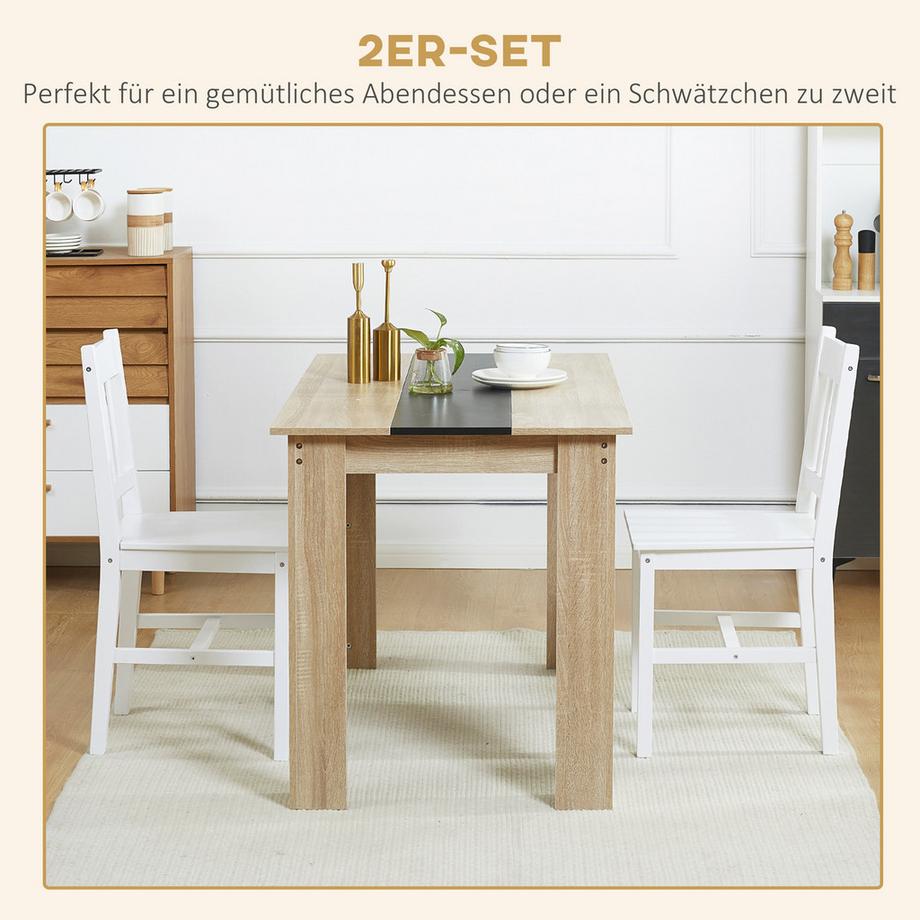 HOMCOM Chaises de salle à manger (lot de 2)  