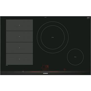 Siemens EX875LEC1E - iQ700 Induktionskochfeld 80 cm Schwarz, Mit Rahmen aufliegend  