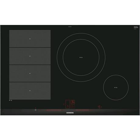 Siemens EX875LEC1E - iQ700 Induktionskochfeld 80 cm Schwarz, Mit Rahmen aufliegend  