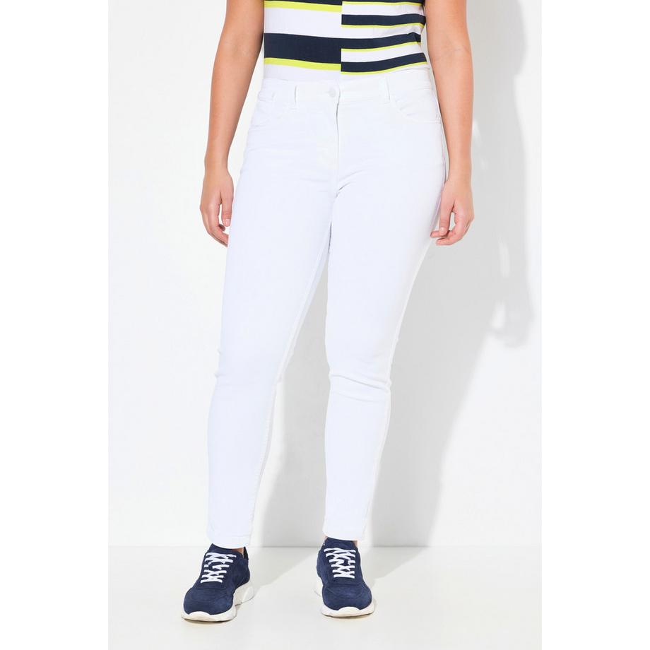 Ulla Popken T-shirt Relaxed Fit Rayures Col Rond Manches Courtes  