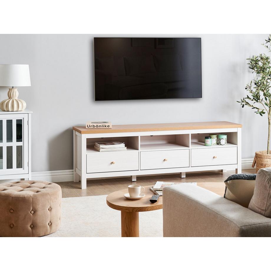 Beliani TV-Möbel aus Faserplatte Klassisch INVERELL  