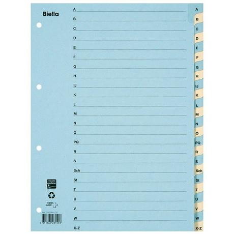 Biella BIELLA Register Karton farbig A4 462444.00 A-Z  