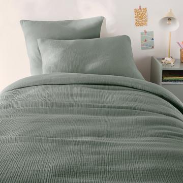 Housse de couette enfant gaze/coton lavé