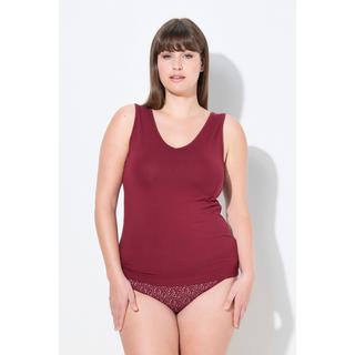 Ulla Popken Confezione da 2 Canottiere Tinta Unita Pois Cotone Biologico  