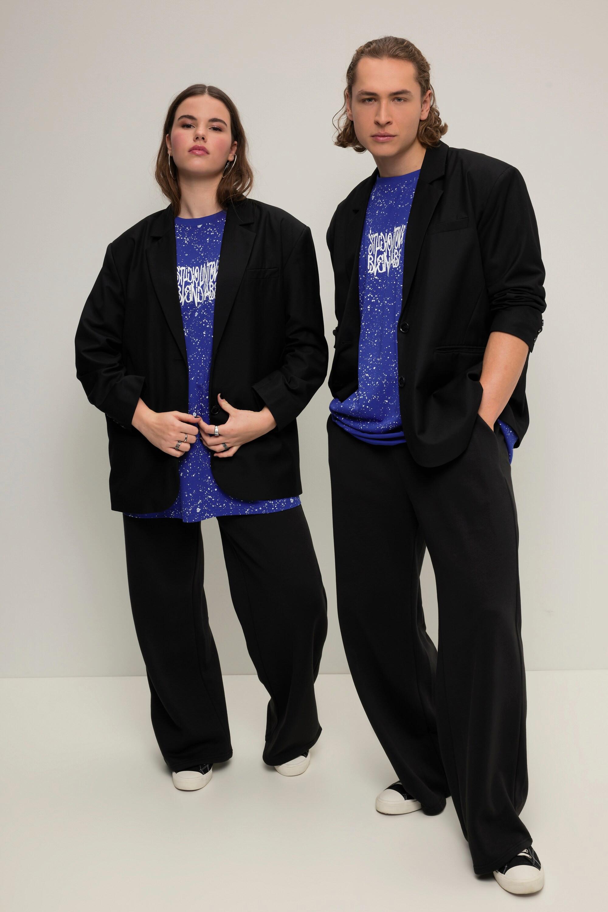 Studio Untold Oversized Langarm Unisex Blazer mit Rücken-Knopfleiste  