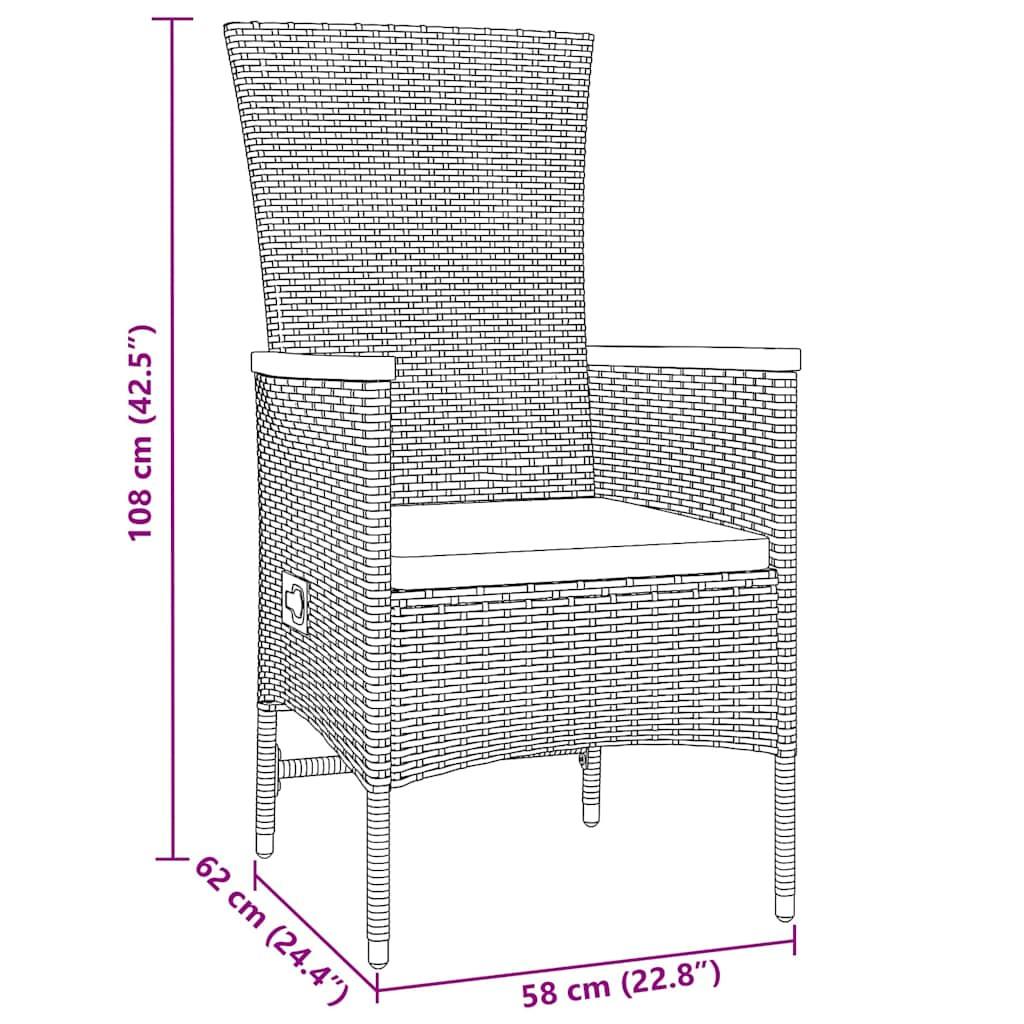 VidaXL Ensemble de meubles d'extérieur poly rattan  