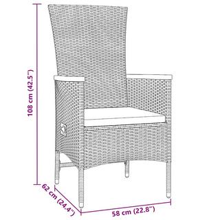 VidaXL Ensemble de meubles d'extérieur poly rattan  