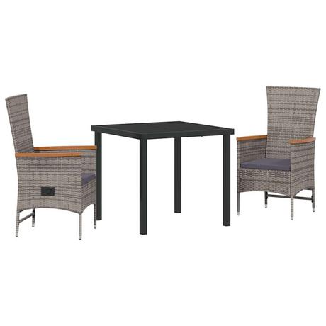 VidaXL Ensemble de meubles d'extérieur poly rattan  