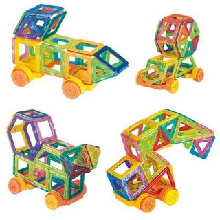 Gameloot  Magnetische Bauteile - Ein perfektes Geschenk für Kinder (124 Stück) 