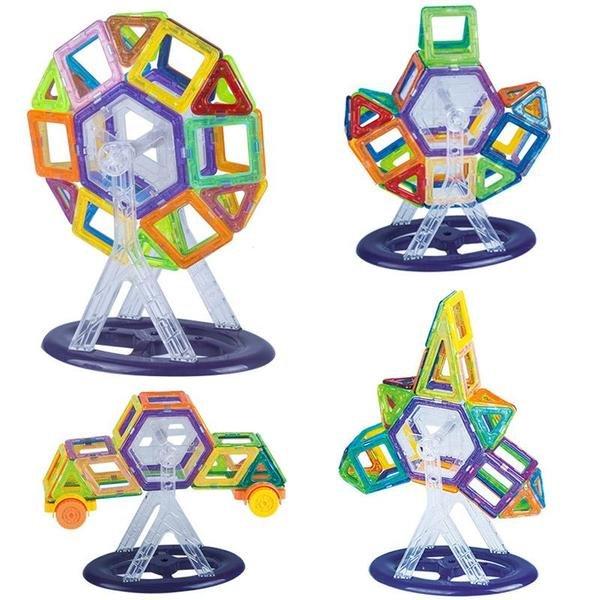 Gameloot  Parti magnetiche da costruzione - Un regalo perfetto per i bambini (124 pezzi) 